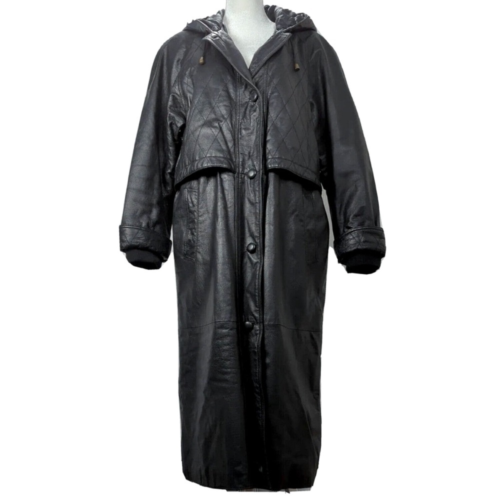 SOLD- Genuine leather trench coat